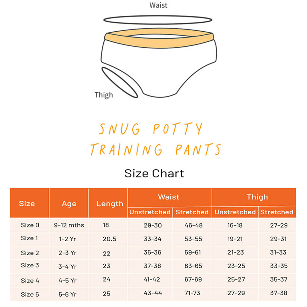 Snugkins Unisex Cotton Padded Potty Training Pants For Kids,Toddlers & Babies Melon & Whale (Size 0, Fits 0-9 Months) - Pack Of 2