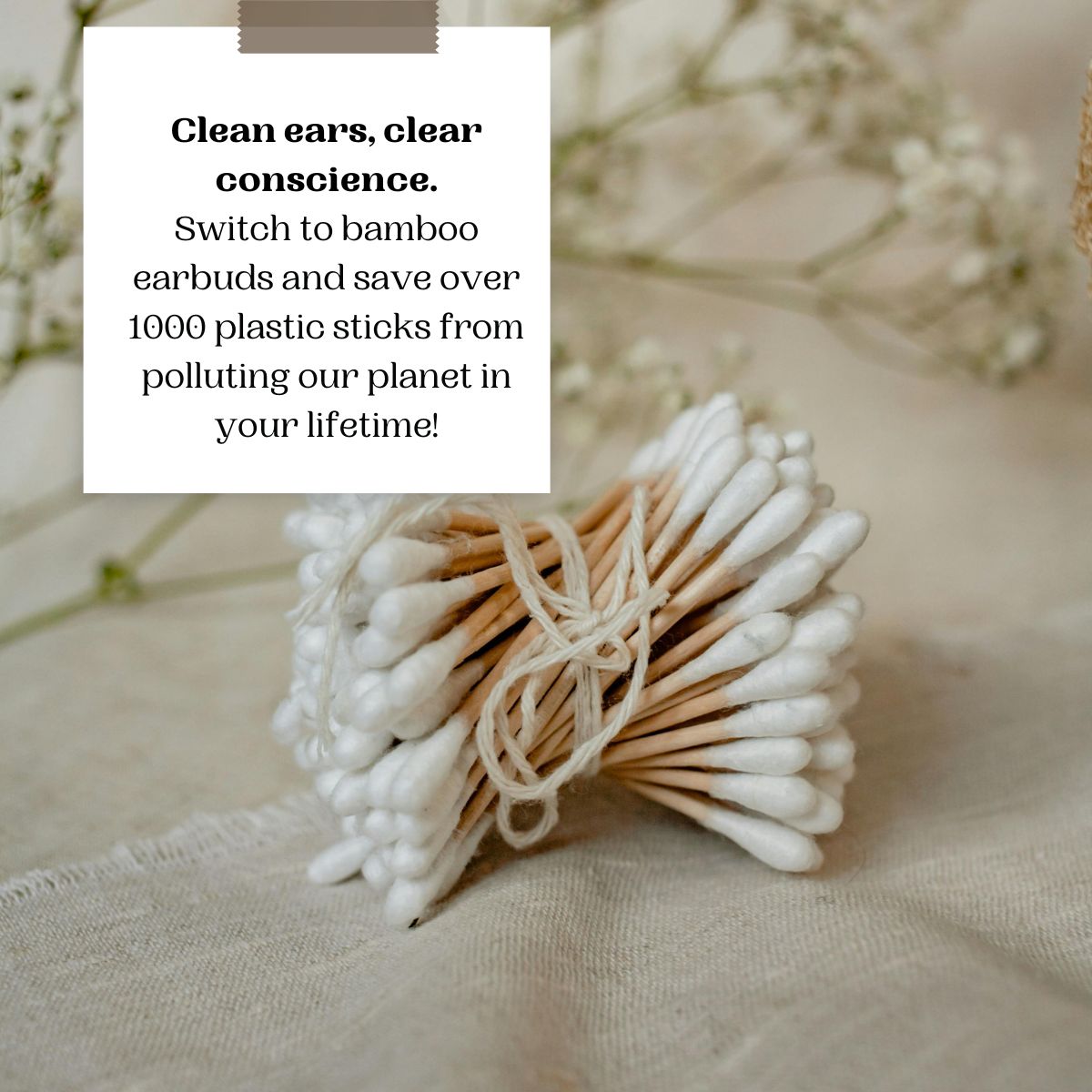 Goli Soda Natural Organic Cotton Bamboo Ear Buds 160 sticks