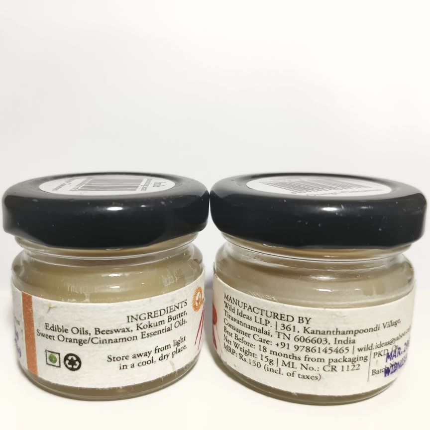 Wild Ideas Smile Orange & Cinnamon Lip Balm 15G (Pack Of 2)