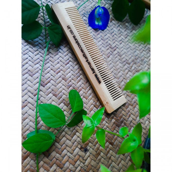 Kamarkattu Ecostore Bamboo Comb - For Healthy Scalp And Hair ( Pack Of 3 )