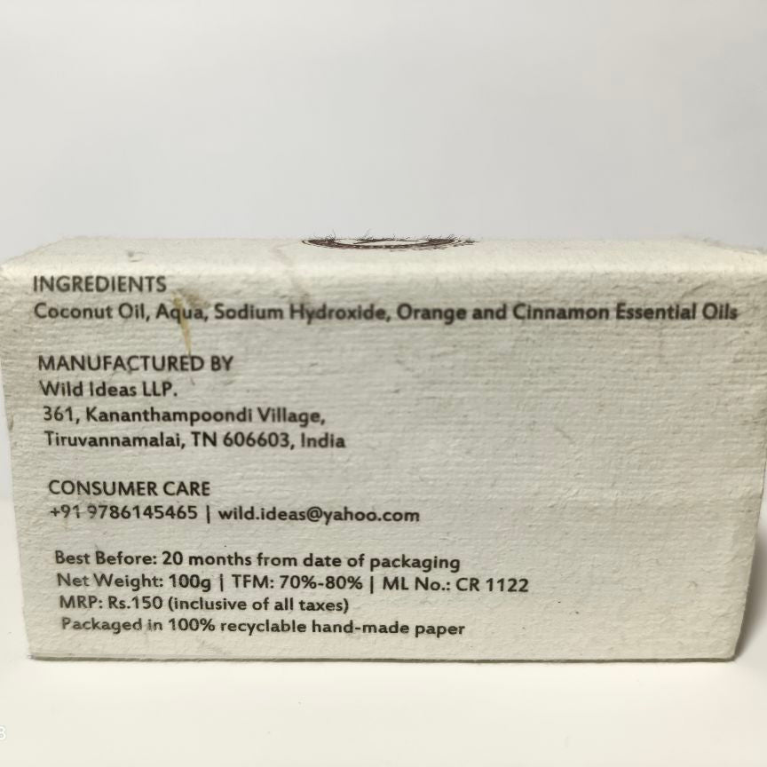 Wild Ideas Shampoo Bar Soap Sweet Orange & Cinnamon 100G (Pack Of 2)