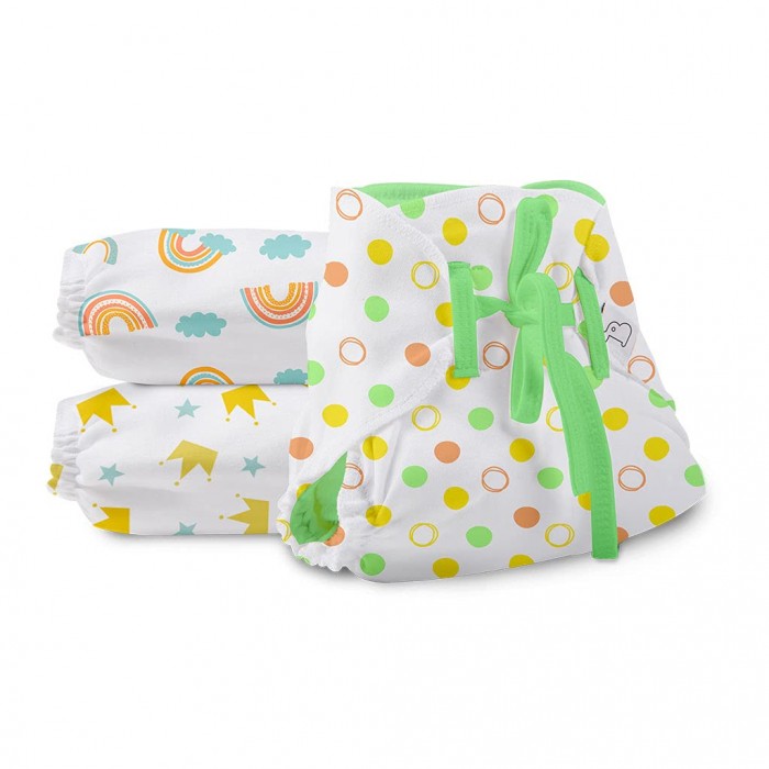SuperBottoms Dry Feel Padded Langot / Nappy For Babies - Pack of 3