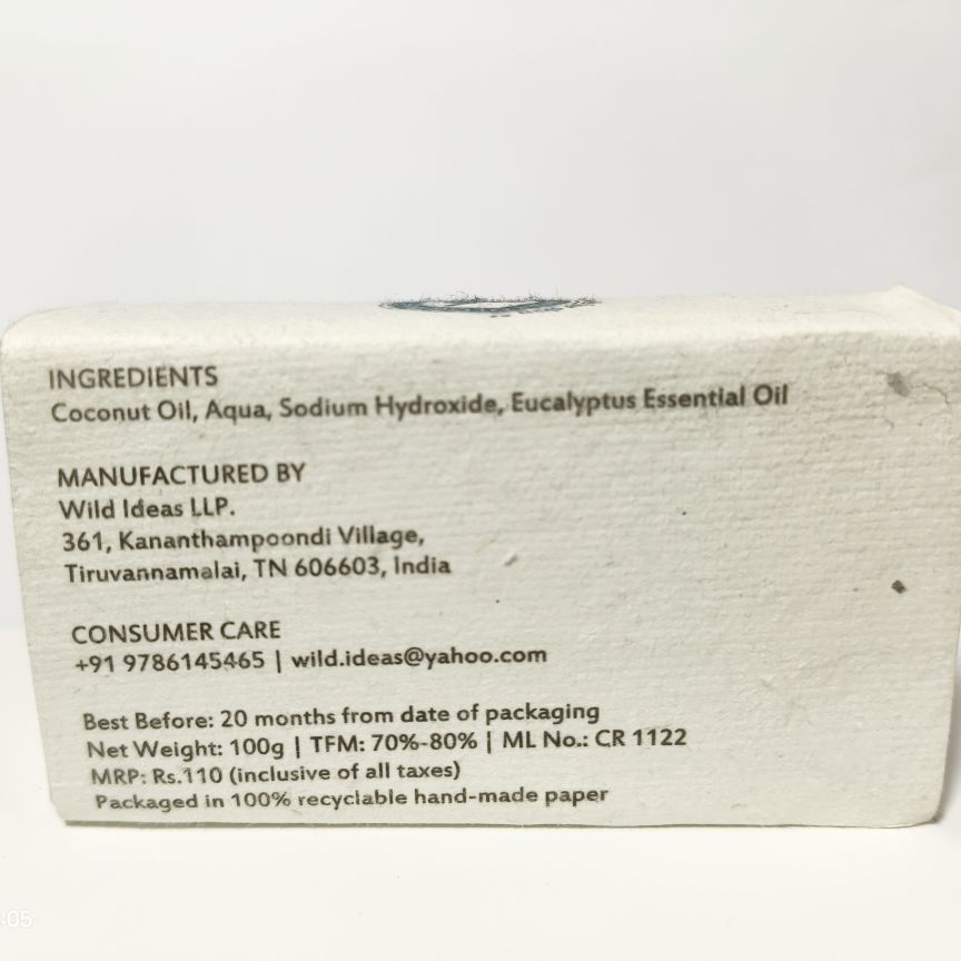 Wild Ideas Hand Made Soap Eucalyptus 100G (Pack Of 4)