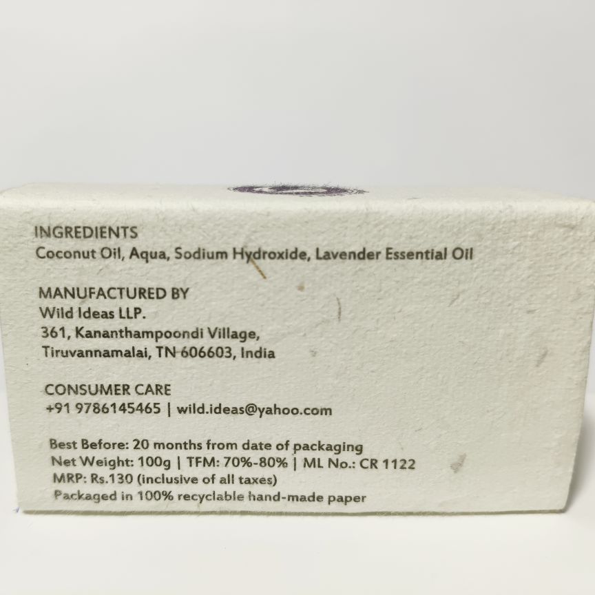 Wild Ideas Hand Made Soap Lavender 100G (Pack Of 4)