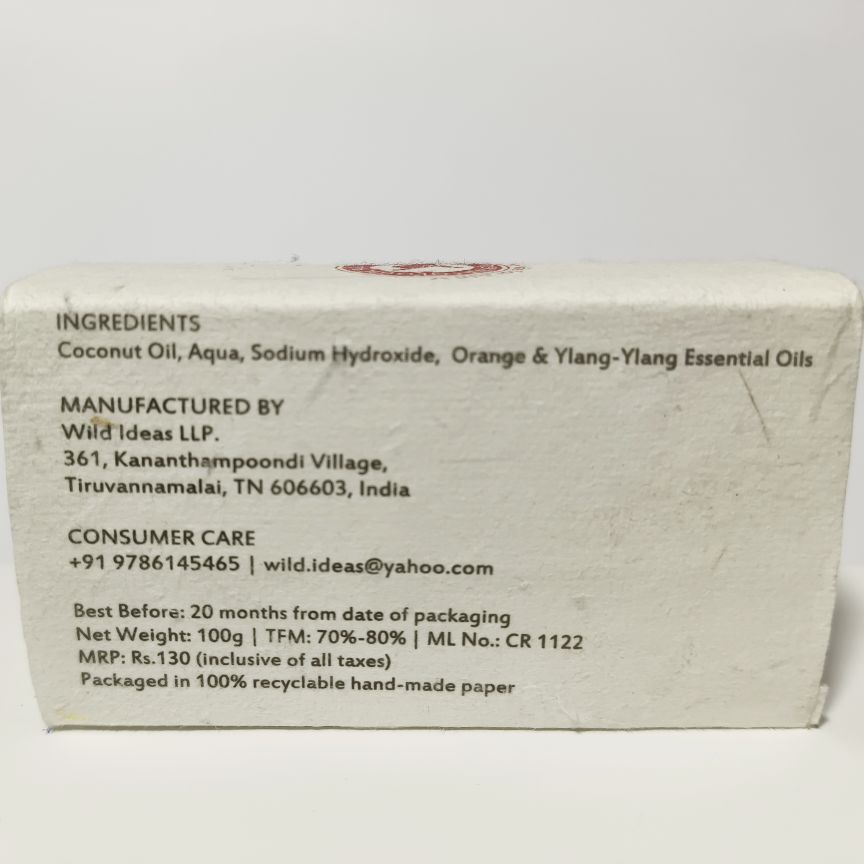 Wild Ideas Hand Made Soap Sweet Orange/Ylang Ylang 100G (Pack Of 4)