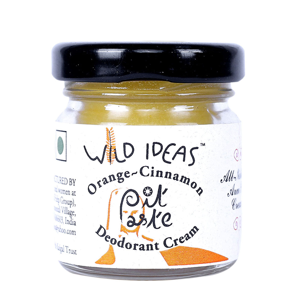 Wild Ideas Pit Paste Deodorant Cream Orange & Cinamon 30G (Pack Of 2)