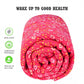 Swaas 100% Pure Cotton Bright Blooms Pink/Green Quilt (Single)