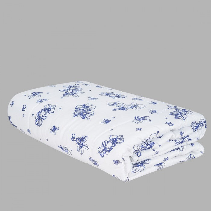 Swaas Antimicrobial 100% Cotton Linear Floral Quilt (Double)