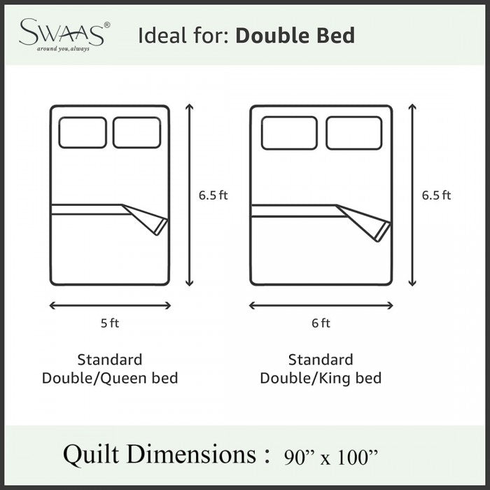 Swaas Antimicrobial 100% Cotton Kids Petal Princess Quilt (Single)