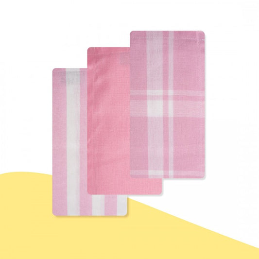 Swaas 100% Cotton Pink Band Kitchen Towel