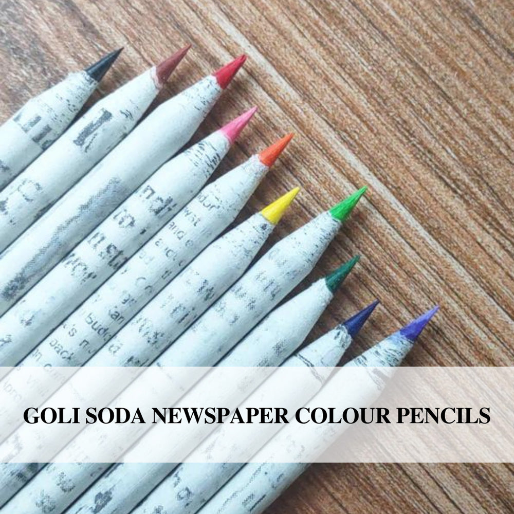 Goli Soda Newspaper Colour Pencils ( 10 Colours )