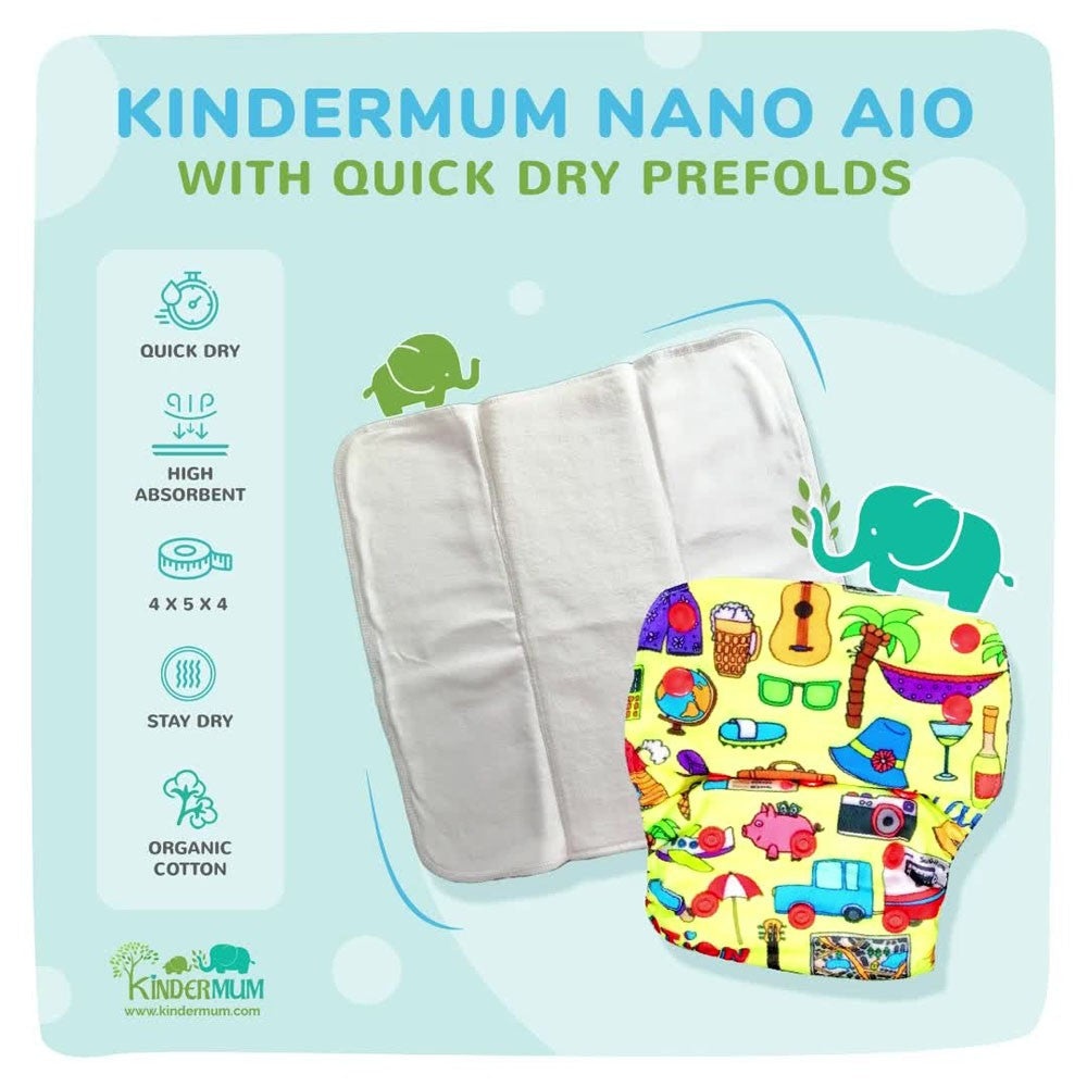 Kindermum Cloth Diaper – With Quick Dry Organic Cotton Insert