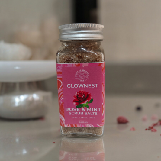 Glownest Rose & Mint Scrub Salt 200 gm