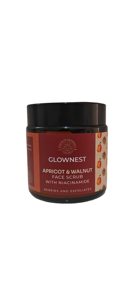 Glownest Bioenzyme Based Apricot & Walnut Face Scrub with Niacinamide