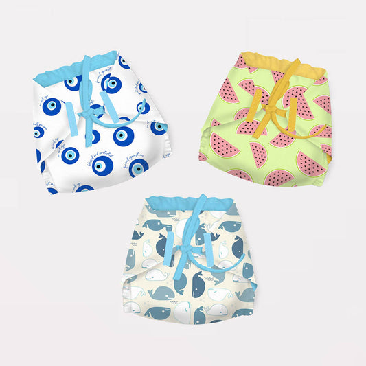 Snugkins - New Age 100% Cotton Langot/Nappies For Newborn Babies Size 3 (5-10Kg) - Pack Of 6. 100% Cotton Padding With 3 Layers Of Cotton Padding & 1 Layer Of Stay Dry’ Sense Technology On To