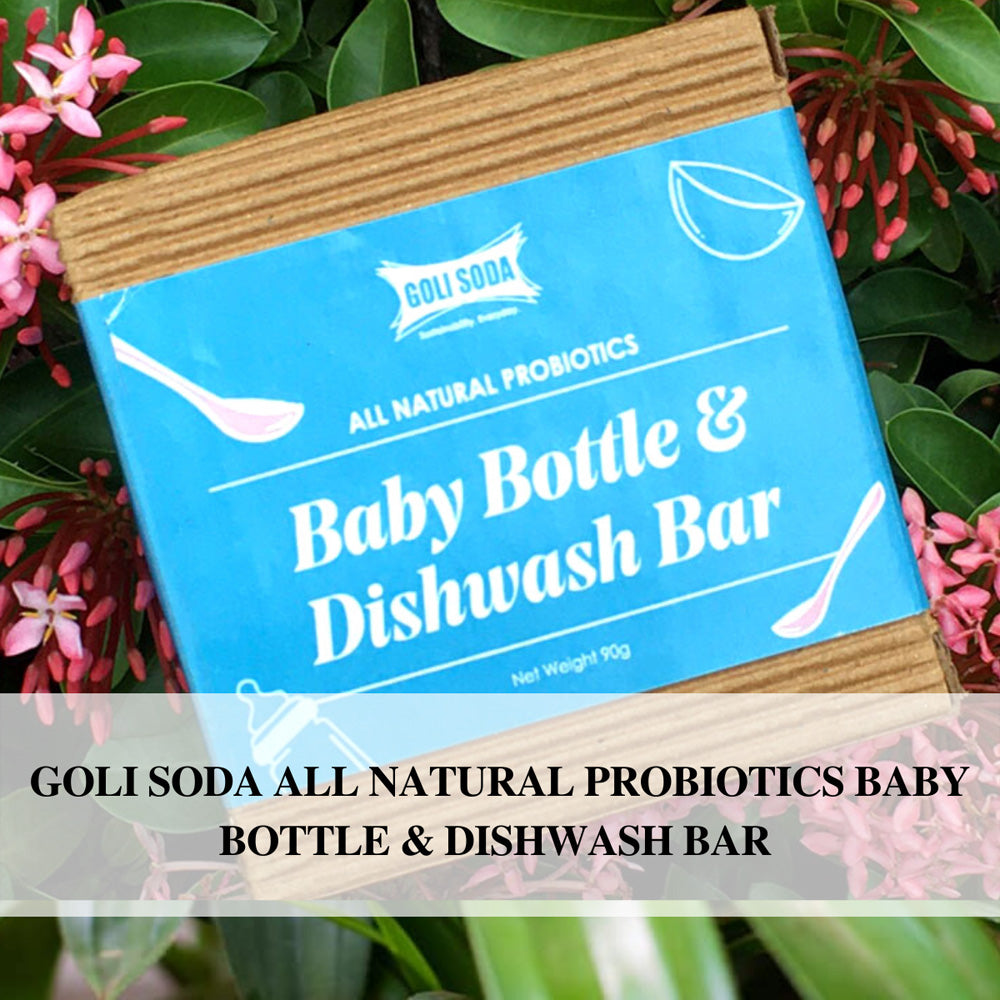 Goli Soda All Natural Probiotics Baby Bottle & Dishwash Bar - 90 g