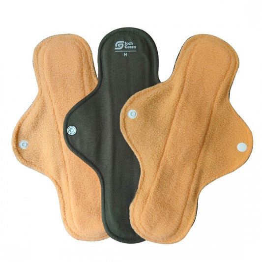 SochGreen Reusable Cloth Pads (Heavy Flow) (3pc) Medium