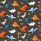 Swaas Jurassic Park 100% Cotton Antimicrobial Kids Bedsheet Set (Single)