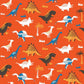 Swaas Jurassic Park 100% Cotton Antimicrobial Kids Bedsheet Set (Single)