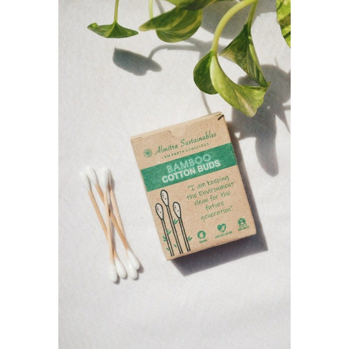 Almitra Sustainables Bamboo Cotton Buds (Pack of 2 Boxes)