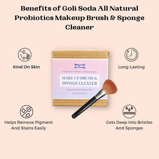 Goli Soda All Natural Probiotics Make Up Brush & Sponge Cleaner - 90 g