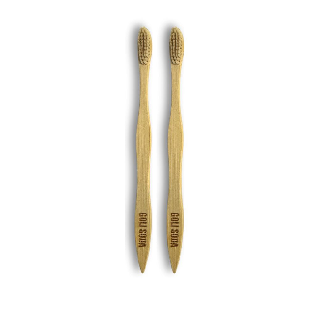 Goli Soda Natural Bamboo Tooth Brush for Adults (Pack of 2)