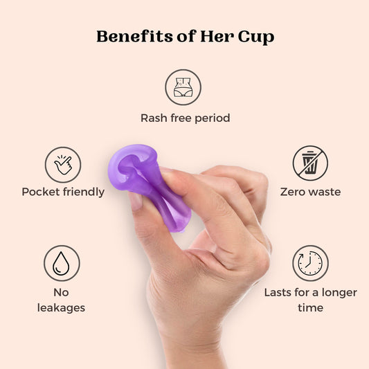 Goli Soda Her Cup Reusable Menstrual Cup for Women - Fushia