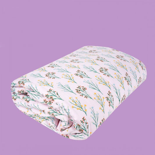 Swaas 100% Cotton Amelia Pink/Yellow Quilt (Single)