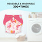 Snugkins -New Age Reusable, Waterproof & Washable Cloth Diapers For Babies (0-2 Years).Contains 1 Diaper, 1 Wet-Free Organic Cotton Pad. Fits 5Kg - 14Kg Babies