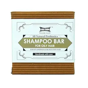 All Natural Probiotic Shampoo Bar for Oily Hair - Nourish & Control Oily Scalp - 90 g