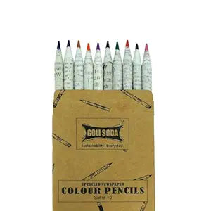 Goli Soda Newspaper Colour Pencils ( 10 Colours )