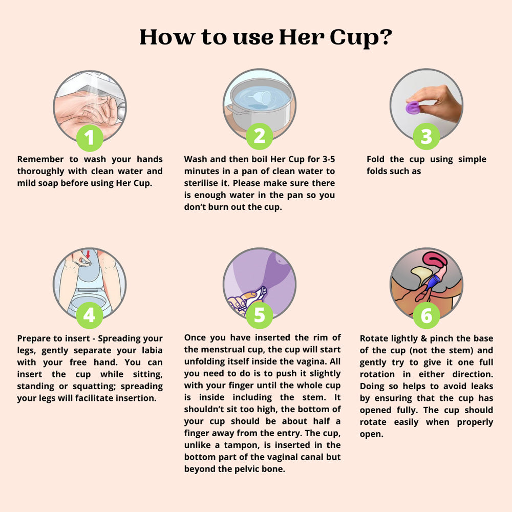Goli Soda Her Cup Reusable Menstrual Cup for Women - Teal