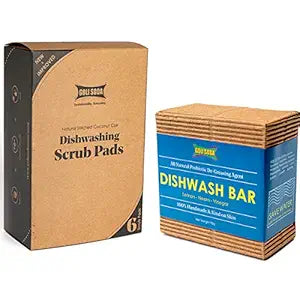 Goli Soda Coconut Coir Scrub And Probiotics Dishwash Bar Combo