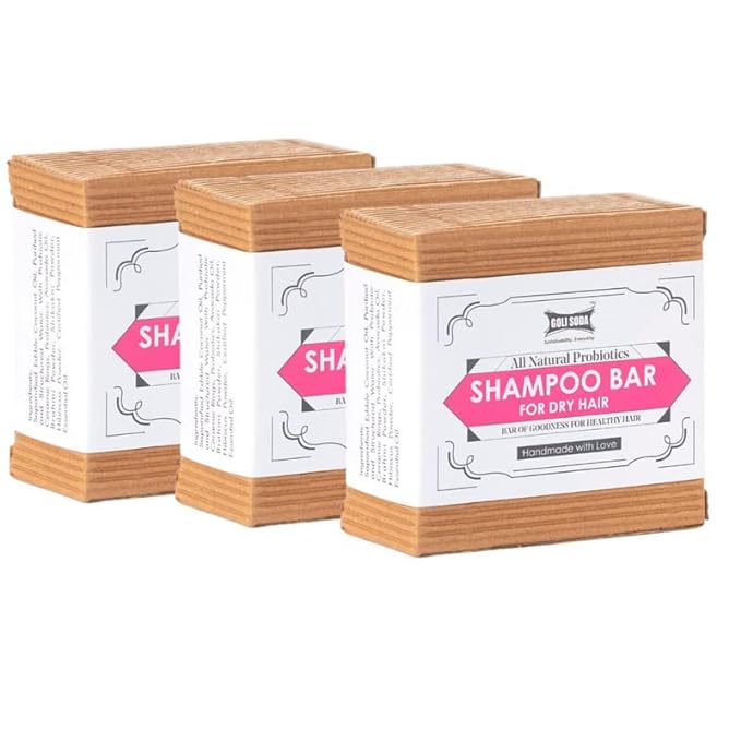 All Natural Probiotics Shampoo Bar for Dry Hair : Sustainable, Natural and Effective  - 90 g