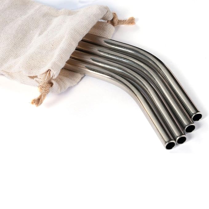 Goli Soda - Stainless Steel Bent Drinking Straws