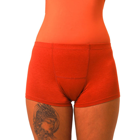 Soqo Pumpkin Mid Boyshort Leakproof Underwear In High Absorbency