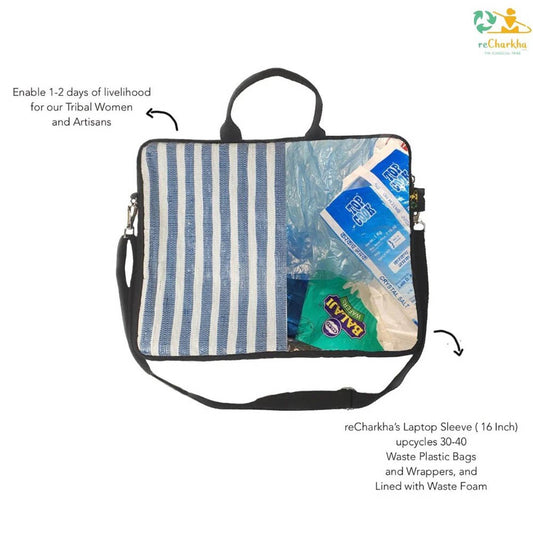 ReCharkha Laptop Sleeve (16 Inch) with Belt And Handles