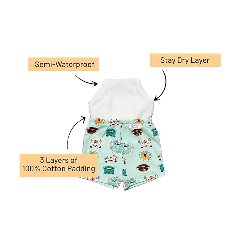 Snugkins Potty Training Shorts For Toddlers, Boys And Girls | 100% Cotton. (Size 3, Fits 3 – 4 Years) - Pack Of 4
