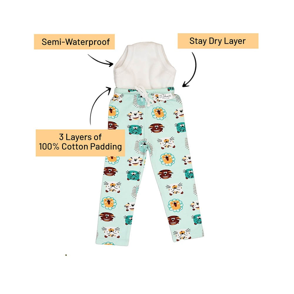 Snugkins Potty Training Padded Pants, Pajamas & Shorts For (Boys And Girls) Babies,Toddlers & Kids.100% Cotton, (Size 1, Fits 1 – 2 Years) - Shiny Sher