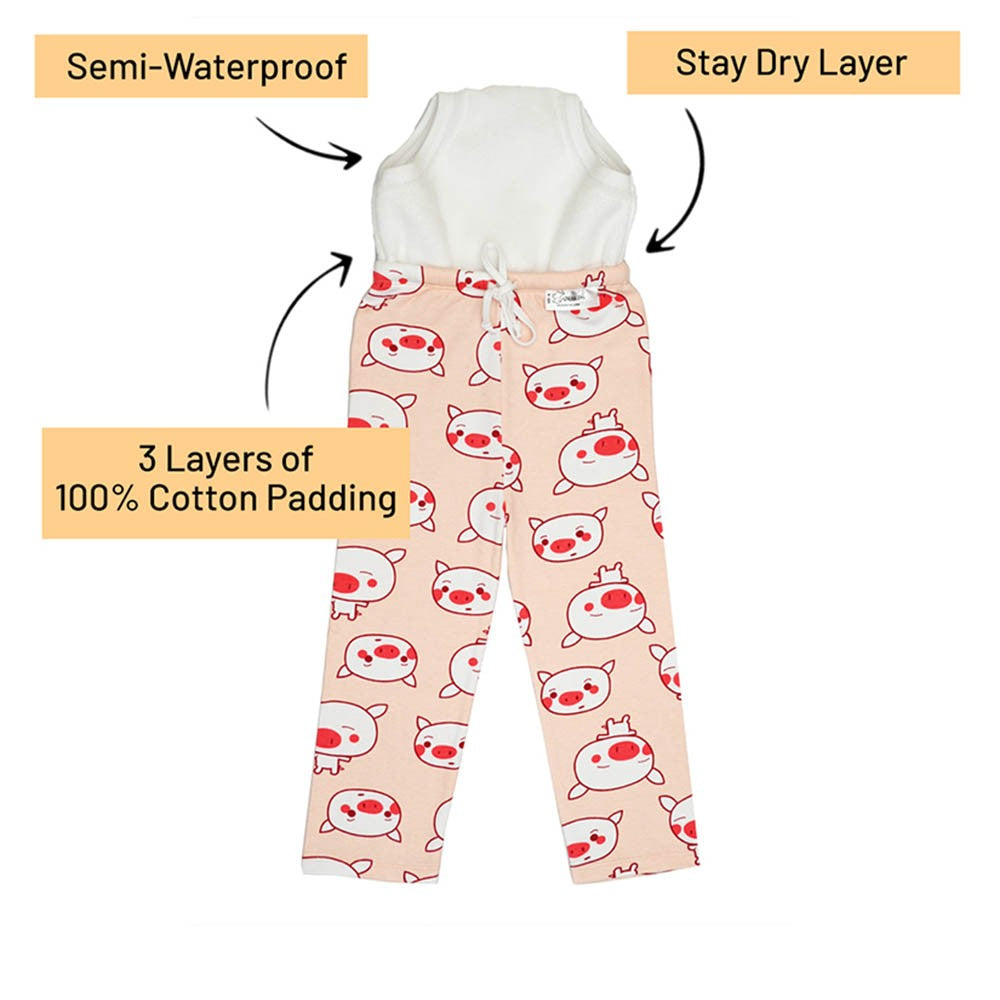 Snugkins Potty Training Padded Pants, Pajamas & Shorts For (Boys And Girls) Babies,Toddlers & Kids.100% Cotton, (Size 1, Fits 1 – 2 Years) - Piggy Wiggy