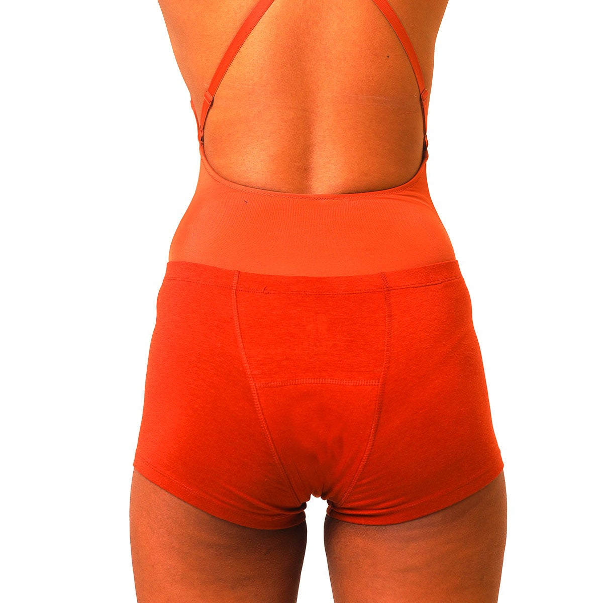 Soqo Pumpkin Mid Boyshort Leakproof Underwear In High Absorbency