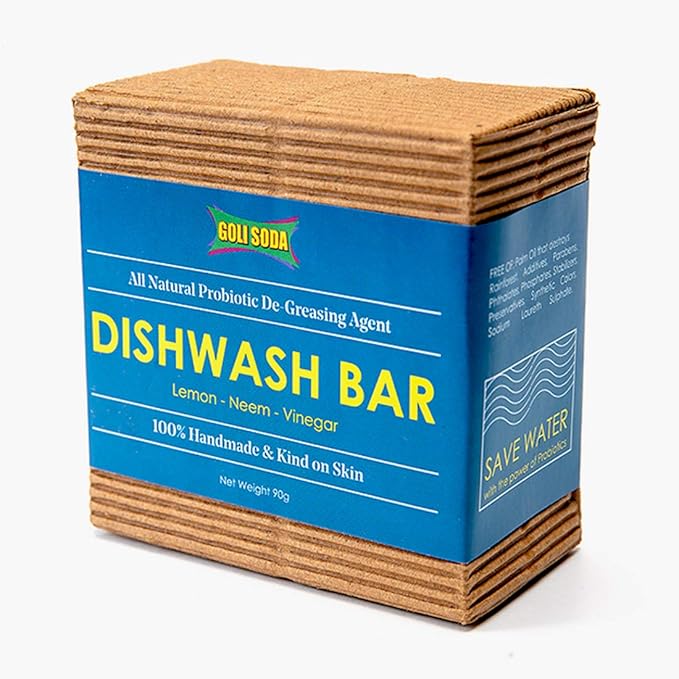 Goli Soda Coconut Coir Scrub And Probiotics Dishwash Bar Combo