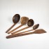 Thenga Traditional Coconut Shell & Wood Cooking Set ( 5 piece -1 Spatula,1 Large Spoon,3 size Ladles )