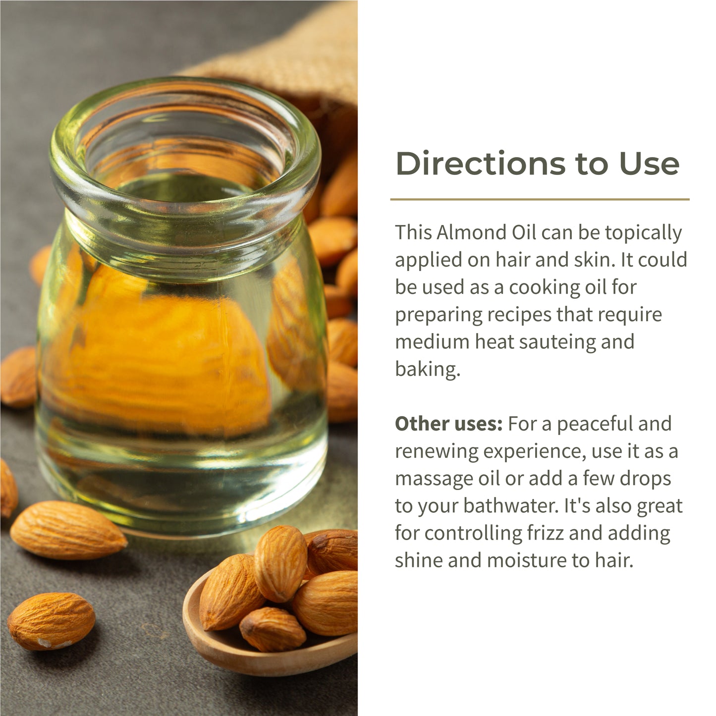 Ecotyl Cold Pressed Almond Oil - Sweet | For Haircare & Skincare | 100ml