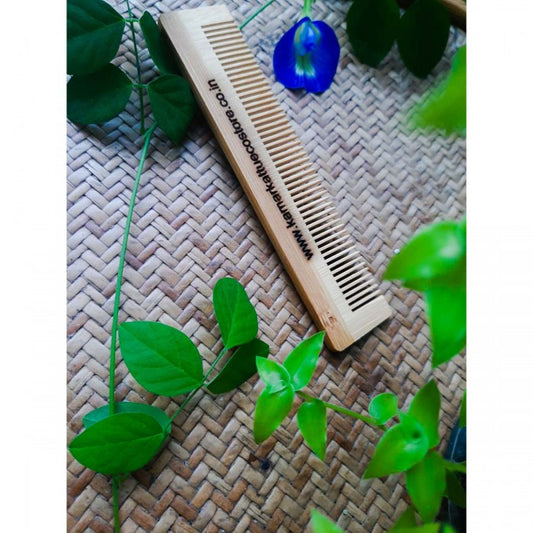 Kamarkattu Ecostore Bamboo Comb - For Healthy Scalp And Hair ( Pack Of 3 )