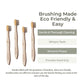 Ecotyl Bamboo Tooth Brush | Ultra Soft Bristles | Thorough Cleaning | Set of 4