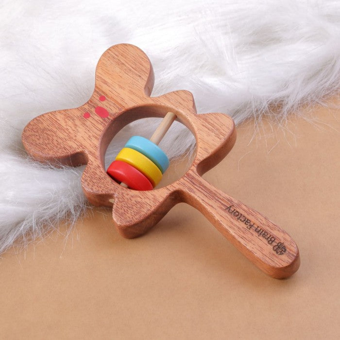 Brain Factory Bear Rattle Teether (Neem Wood) (Age 3 months and above)