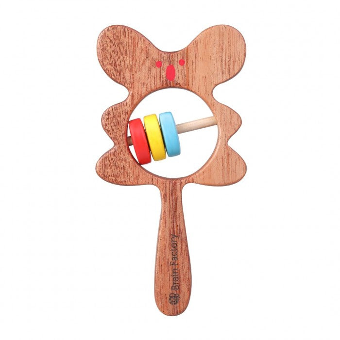 Brain Factory Bear Rattle Teether (Neem Wood) (Age 3 months and above)