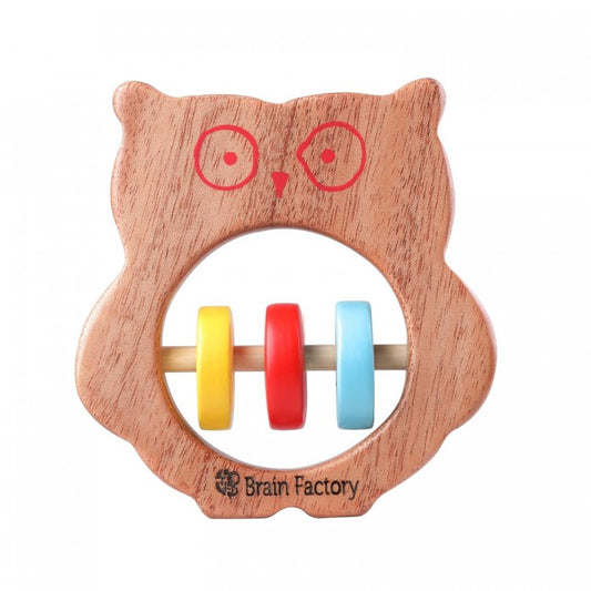 Brain Factory Owl Rattle Teether (Neem Wood) (Age 3 months and above)