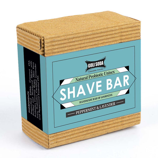 All Natural Shave Bar with Aloe Vera & Coconut Oil | Probiotics for Healthy Skin | Unisex Shave Bar - 90 g